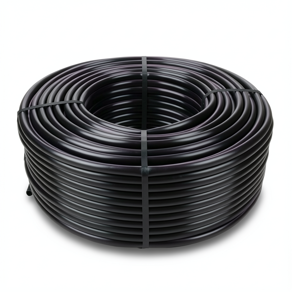 HDPE Coil Pipe Pressure 20 Bar PE 100 Size 125 mm SDR 9 Thickness 14 mm Black