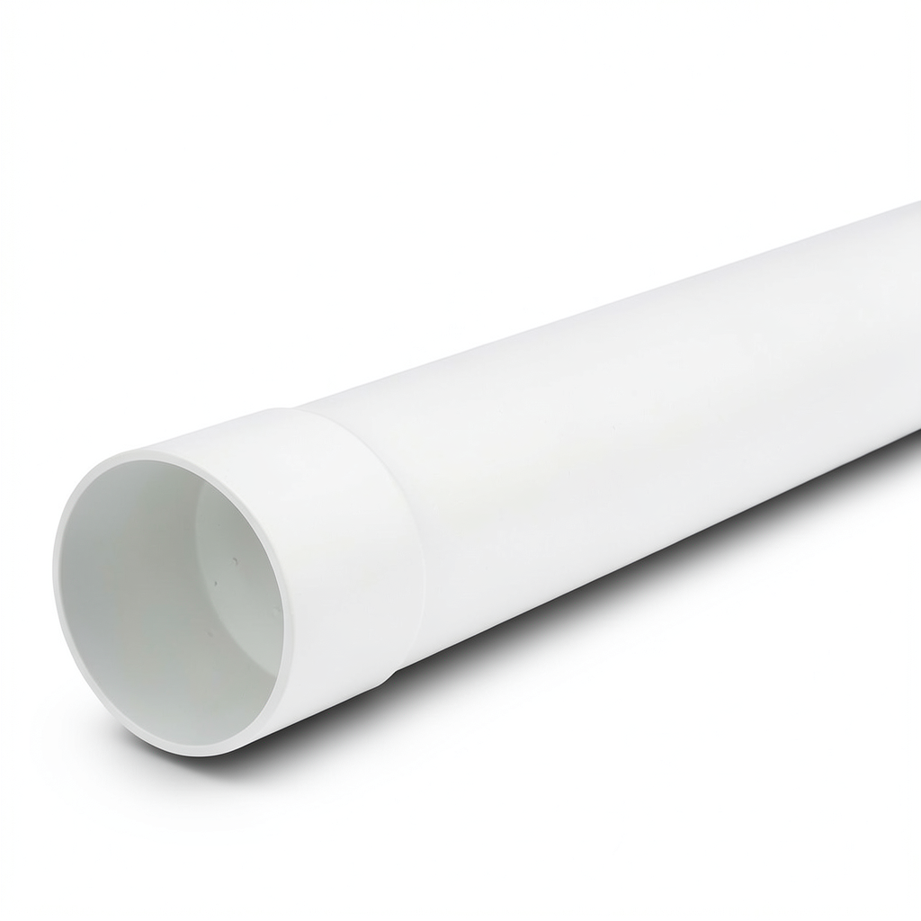 مواسير UPVC ضغط 100 psi مقاس 4 إنش سمك 3.30 ملم لون أبيض