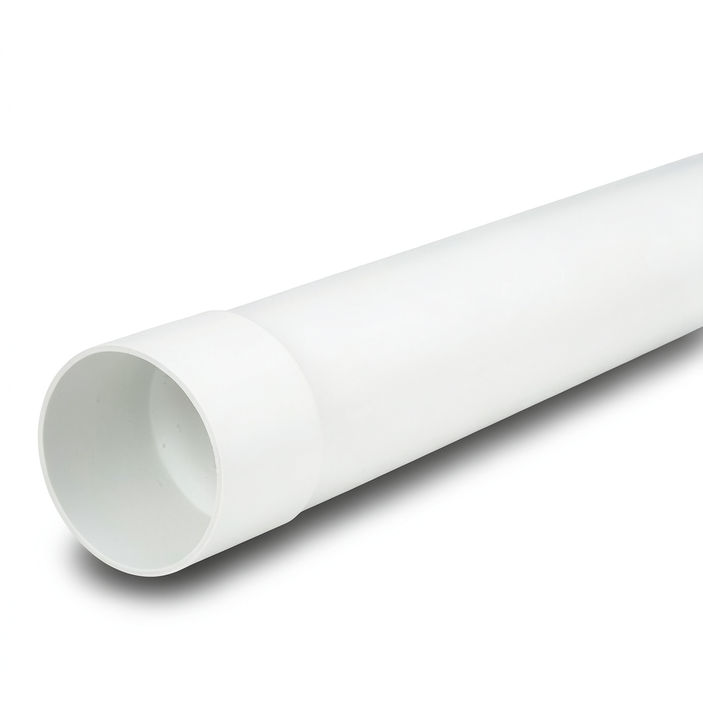 أنابيب بلاستيك UPVC مقاس 6 إنش سماكة 4.62 مم ضغط 100 psi لون أبيض
