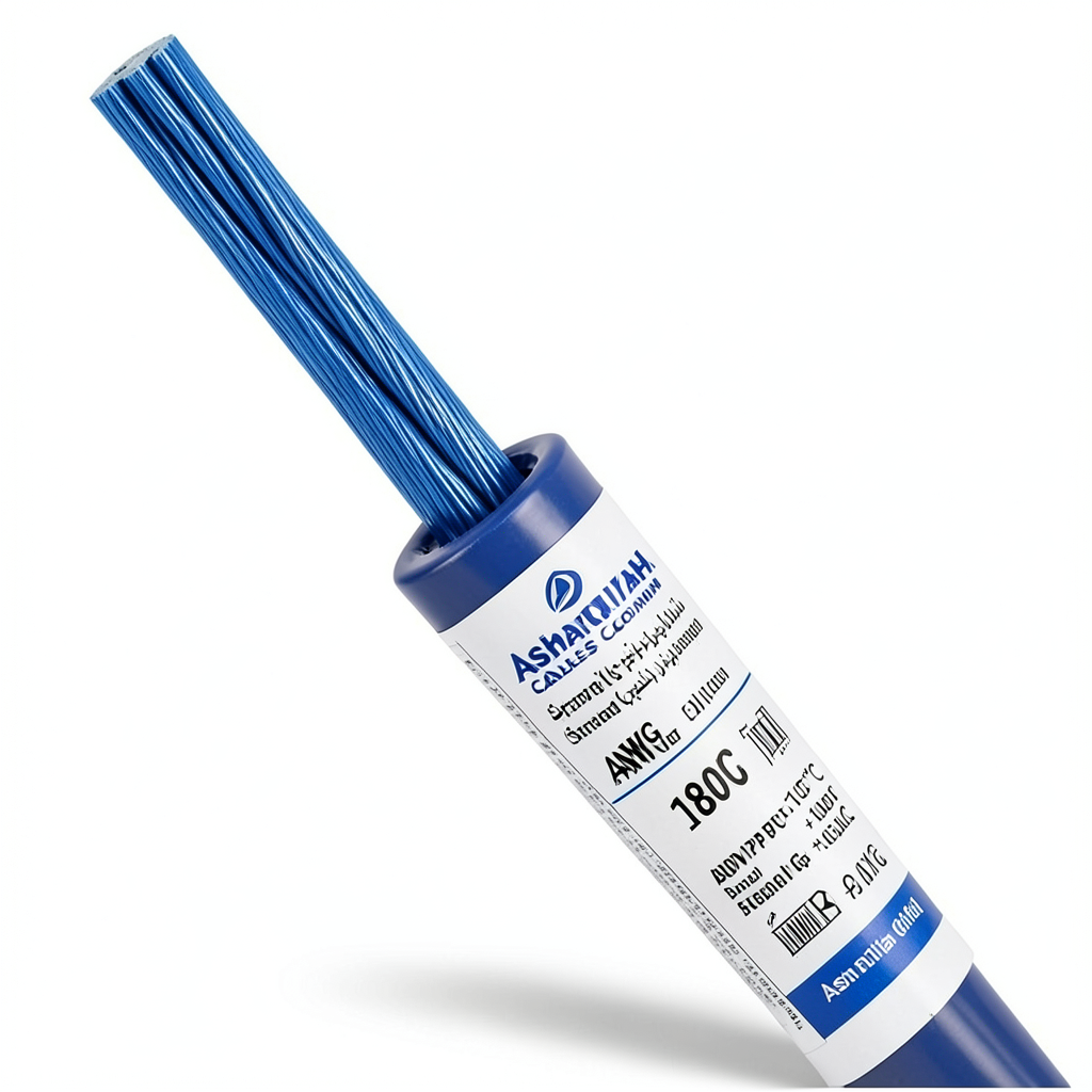 18 AWG Stranded Copper Wire 600V PVC Insulation +105°C Blue | Asharqiyah Cables Company for Industry