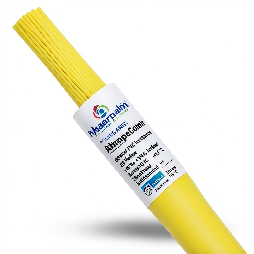 18 AWG Stranded Copper Wire 600 Volts PVC Insulated +105°C Yellow | Asharqiyah Cables Company for Industry