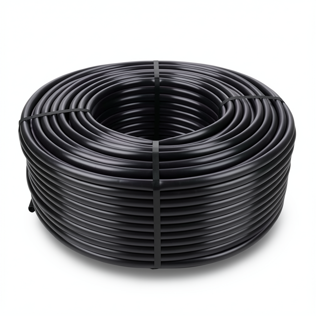 High Density Polyethylene Coil Pipe Pressure 10 Bar PE 100 Outer Diameter 125 mm Black
