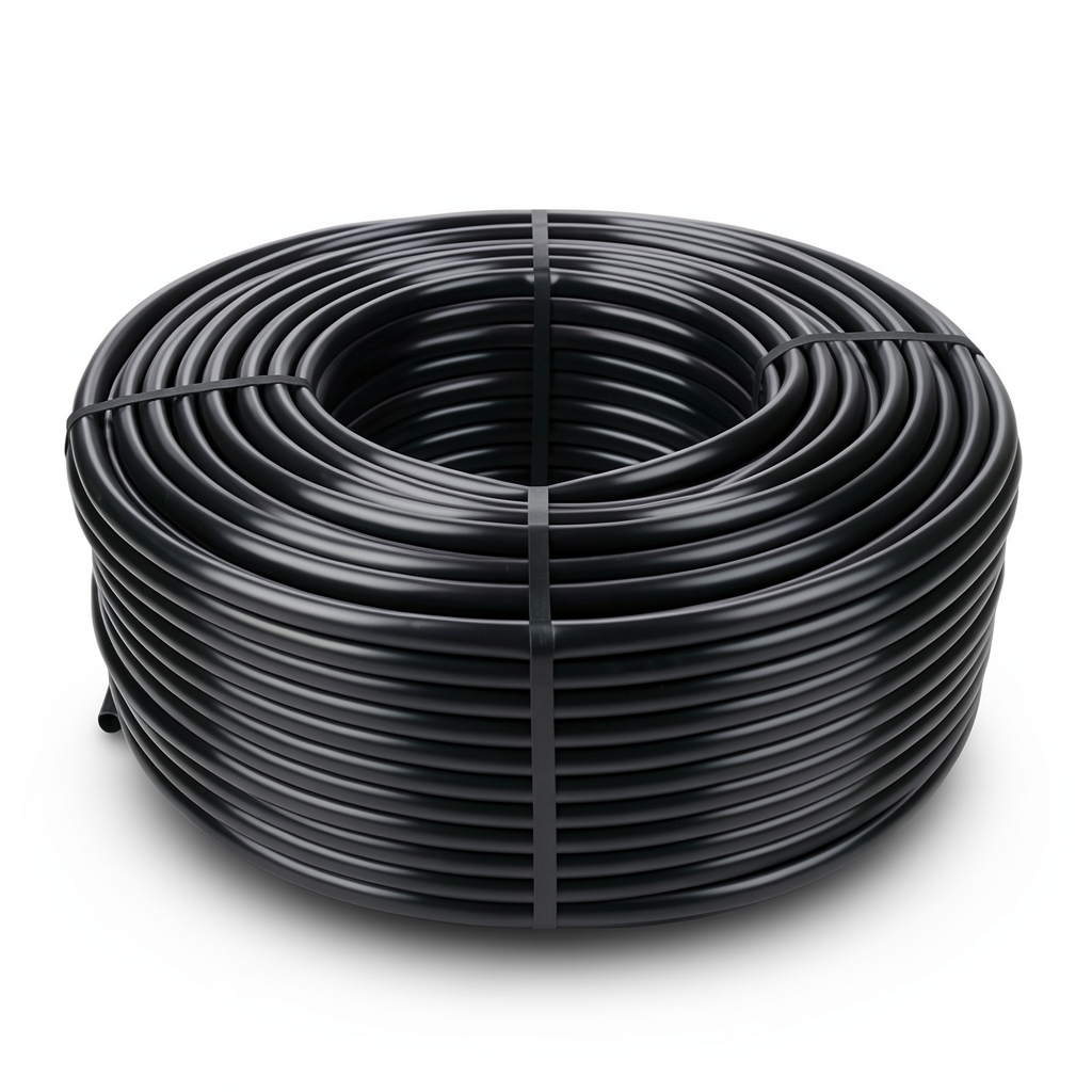 لفة انابيب بلاستيك HDPE ضغط 10 بار PE 100 قطر خارجي 90 مم سماكة 5.4 مم لون اسود