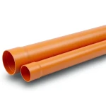 أنابيب UPVC ضغط 125 psi مقاس 8 إنش سماكة 7.54 مم لون برتقالي بني