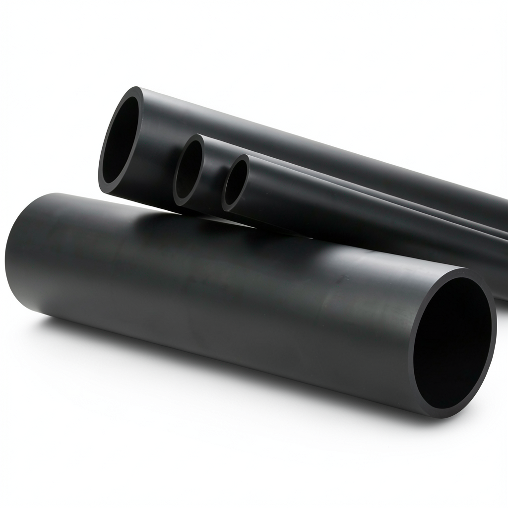 HDPE Pipe Nominal Pressure 20 Bar PE 100, Outside Diameter 160 mm SDR 9, Thickness 17.9 mm Black