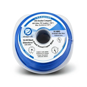 سلك كهرباء 16 AWG نحاس مجدول معزول PVC +105°C ازرق، 600 فولت | شركة كابلات الشرقية للصناعة