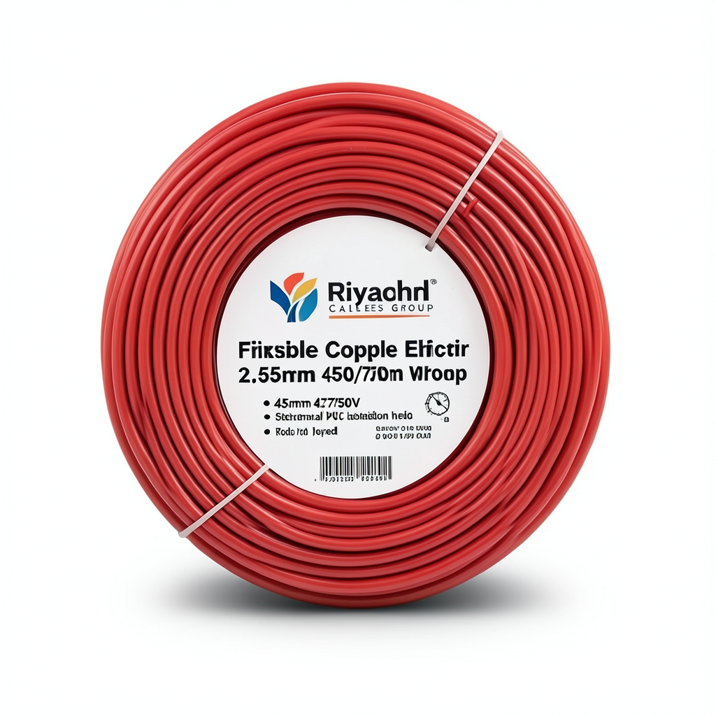Flexible Copper Electric Wire 2.5mm 450/750V 100m Red | Riyadh Cables Group