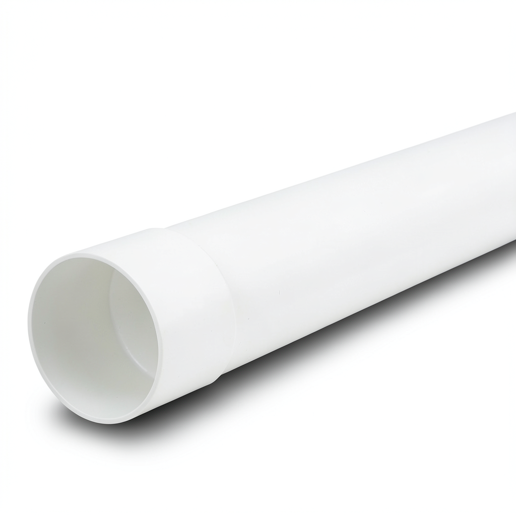 مواسير UPVC ضغط 100 psi مقاس 4 إنش سمك 3.30 ملم لون أبيض