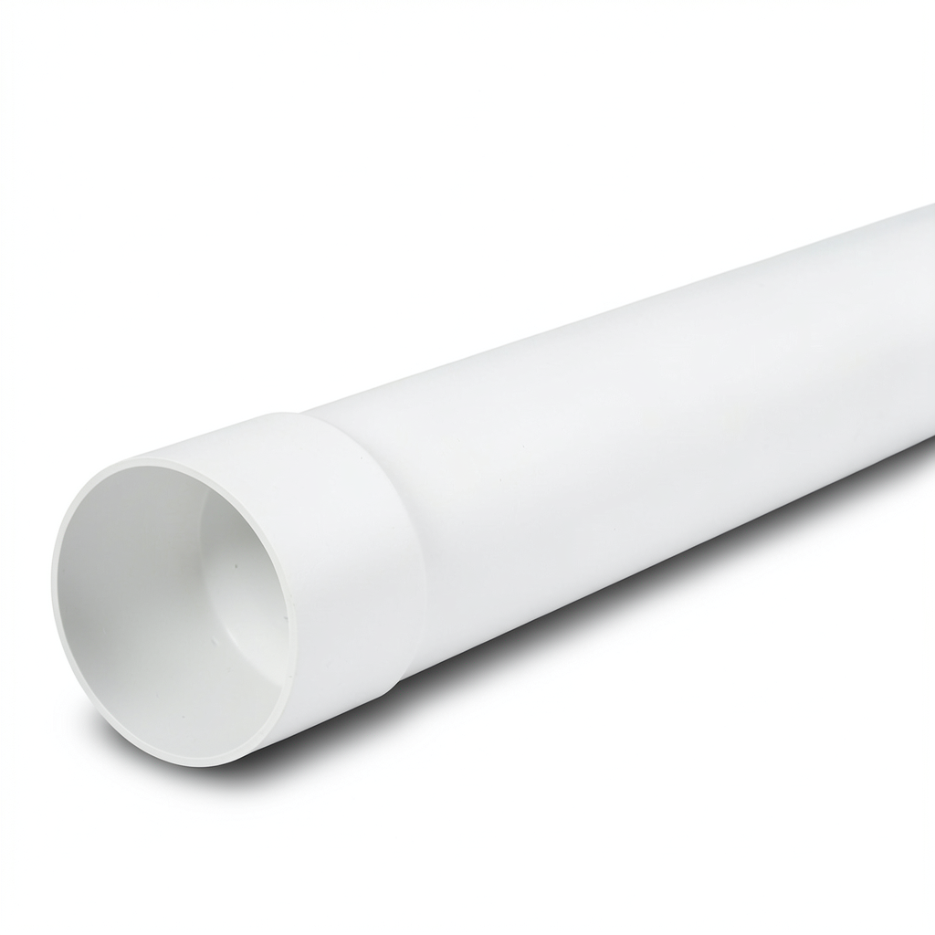 UPVC Plastic Pipe 6 inch Size 4.62 mm Thickness 100 psi Pressure White