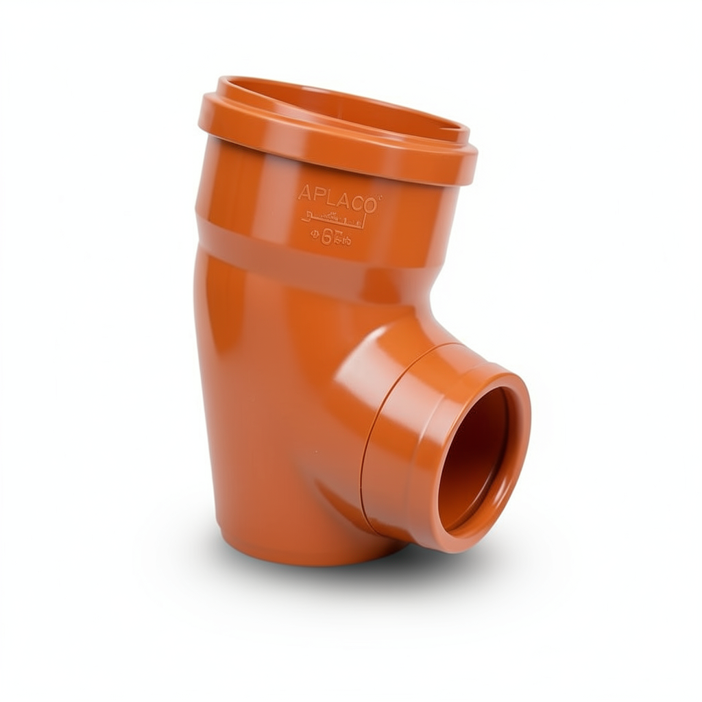 UPVC Elbow 15° Size 110 mm Orange | Aplaco Arabian Plastic Manufacturing CO.(APLACO)