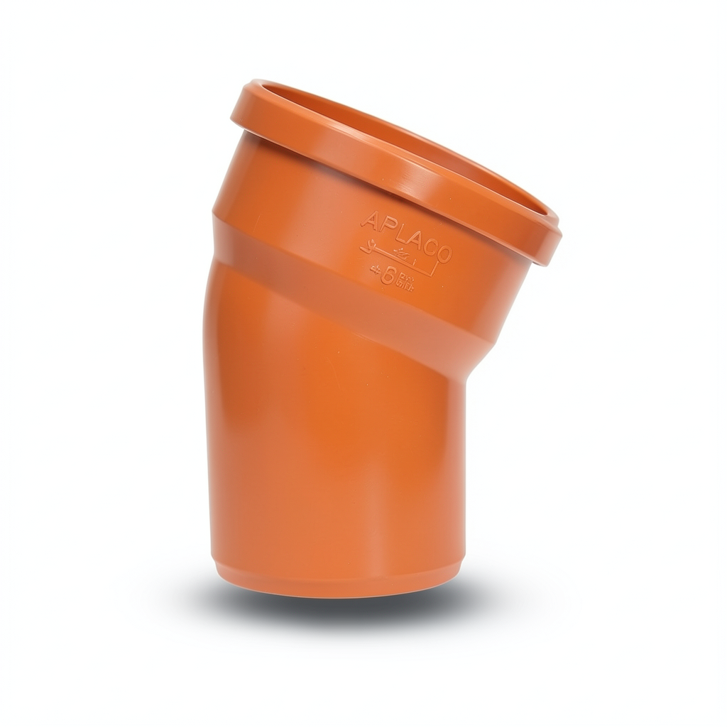 UPVC Elbow 15° Size 160 mm Orange | Arabian Plastic Manufacturing CO.(APLACO)