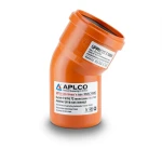 كوع UPVC زاوية 30° مقاس 75 مم اللون برتقالي | Aplaco الشركة العربية لصناعة البلاستيك (ابلكو)
