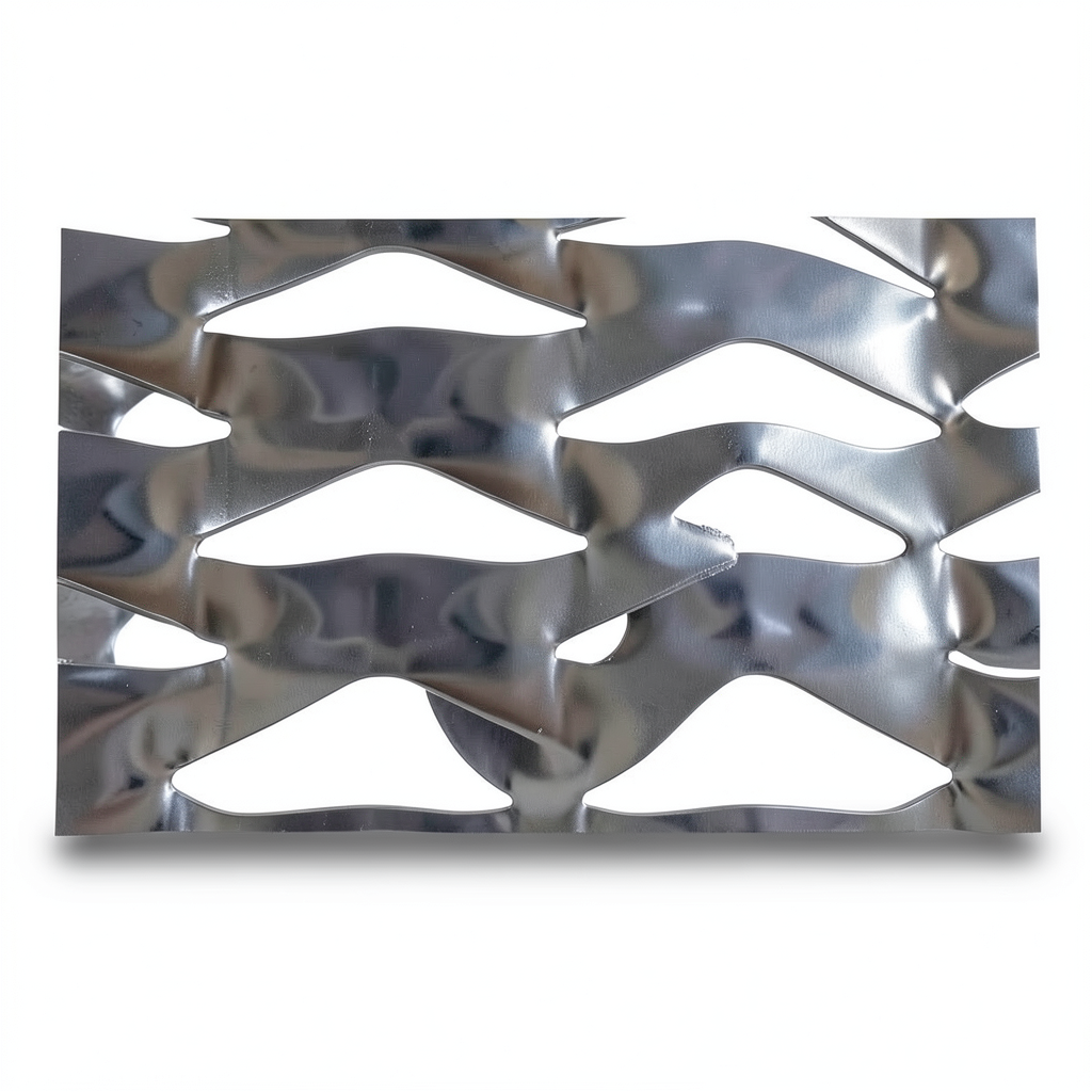 سلك شبك ممدد (بقلاوه) حديد اسود نموذج معماري سمك 1.4 مم مقاس 1.22×3 م