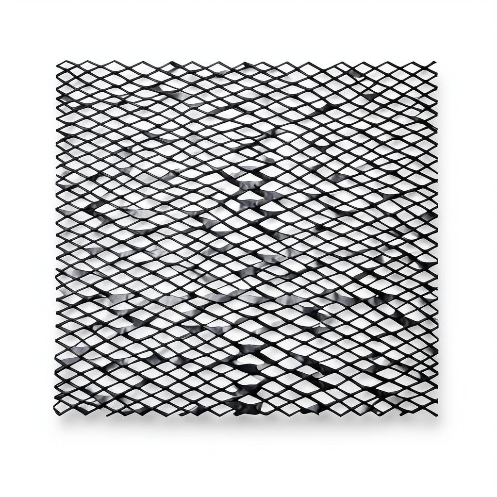 Hot Rolled Expanded Metal Mesh 1.5 mm Wire Diameter, Size 1.22×7 m, Black