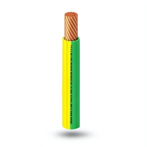 كابل نحاس THHN/THWN معزول PVC 105° قطر 15.1 مم 600 فولت 500 قدم أصفر مع أخضر | شركة الفنار Alfanar