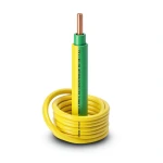 كابل نحاس THHN/THWN معزول PVC 105° قطر 2.2 مم 600 فولت 500 قدم أصفر مع أخضر | شركة الفنار