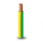 كابل نحاس THHN/THWN قطر 3.4 مم معزول PVC 105° 600 فولت طول 500 قدم اصفر مع الاخضر | شركة الفنار
