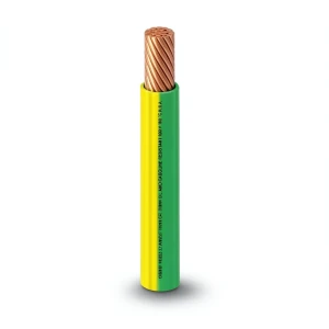 كابل نحاس THHN/THWN قطر 3.4 مم معزول PVC 105° 600 فولت طول 500 قدم اصفر مع الاخضر | شركة الفنار