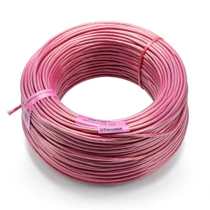 كابل نحاس THHN/THWN معزول PVC 105°  قطر 11.9 مم 600 فولت 500 قدم وردي | شركة الفنار