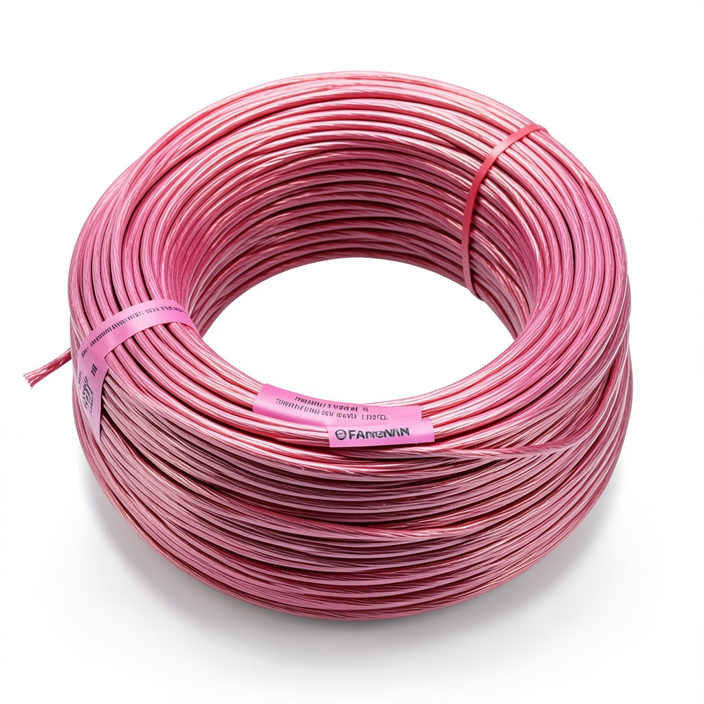 كابل نحاس THHN/THWN معزول PVC 105°  قطر 11.9 مم 600 فولت 500 قدم وردي | شركة الفنار