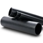 أنابيب HDPE ضغط اسمي 20 بار PE 100 حجم 500 ملم قطر خارجي سمك 55.8 ملم SDR 9 أسود