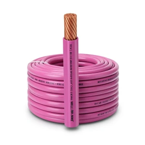 كابل نحاس THHN/THWN معزول PVC 105° قطر 13.8 مم 600 فولت 500 قدم وردي | شركة الفنار
