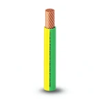 THHN/THWN Copper Cable PVC 105°C Insulation Diameter 2.2 MM 600 Volt 500 Feet Yellow with Green | Al Fanar