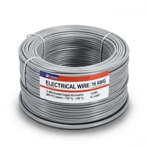 لفة سلك كهرباء 16 AWG نحاس مجدول معزول PVC +105°C، جهد 600 فولت، رمادي | شركة كابلات الشرقية للصناعة