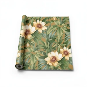 American Wallpaper Floral Design 10 m x 0.53 m, Green, Model ht70205