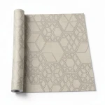 ورق جدران اسباني تصميم هندسي لون بيج، مقاس 10 م×0.53 م، موديل 3-1103