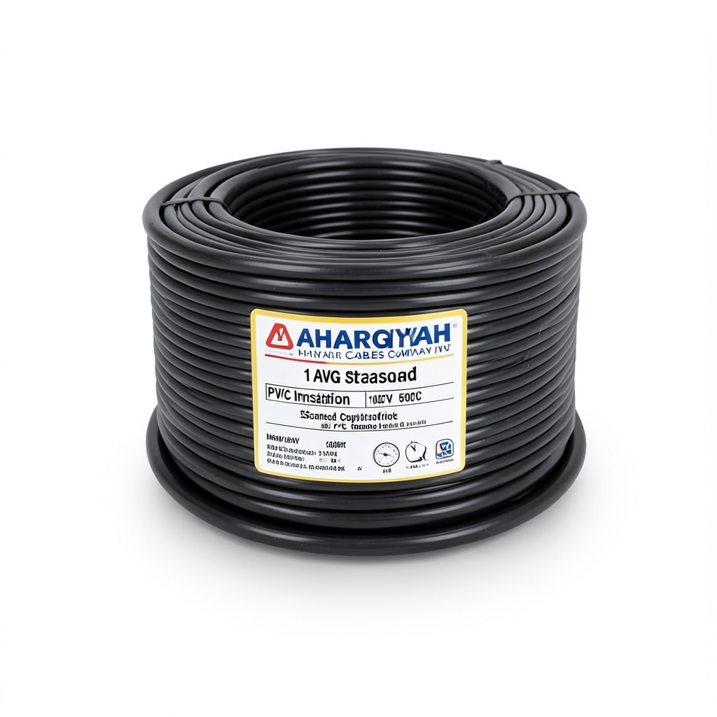 1 AWG Stranded Copper Electrical Wire PVC Insulation 105°C Black 600V 500ft | Asharqiyah Cables Company for Industry
