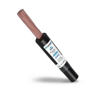 لفة سلك أمريكي 1/0 AWG نحاس مجدول معزول PVC 105°C أسود 600 فولت 500 قدم | شركة كابلات الشرقية للصناعة
