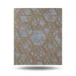 Spanish Wallpaper Gray With Gold Geometric Design, Size 10mx0.53m