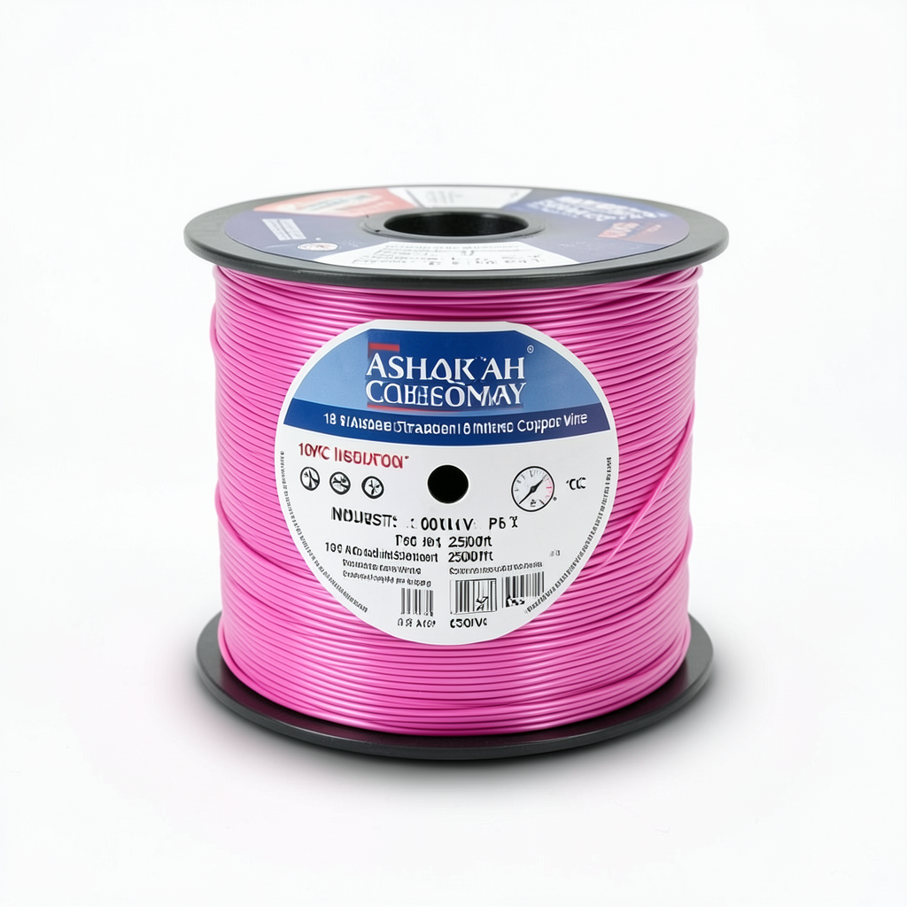 سلك نحاس مجدول 18 AWG مطلي بالقصدير، عزل PVC 105°C، زهرى، 600 فولت، 2500 قدم | شركة كابلات الشرقية للصناعة