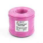 لفة سلك نحاس مجدول 14 AWG مطلي بالقصدير، عزل PVC 105°C، زهرى، 600 فولت، طول 2500 قدم | شركة كابلات الشرقية للصناعة
