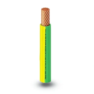 كابل نحاس THHN/THWN معزول PVC 105° قطر 2.2 مم 600 فولت 500 قدم أصفر مع أخضر | شركة الفنار