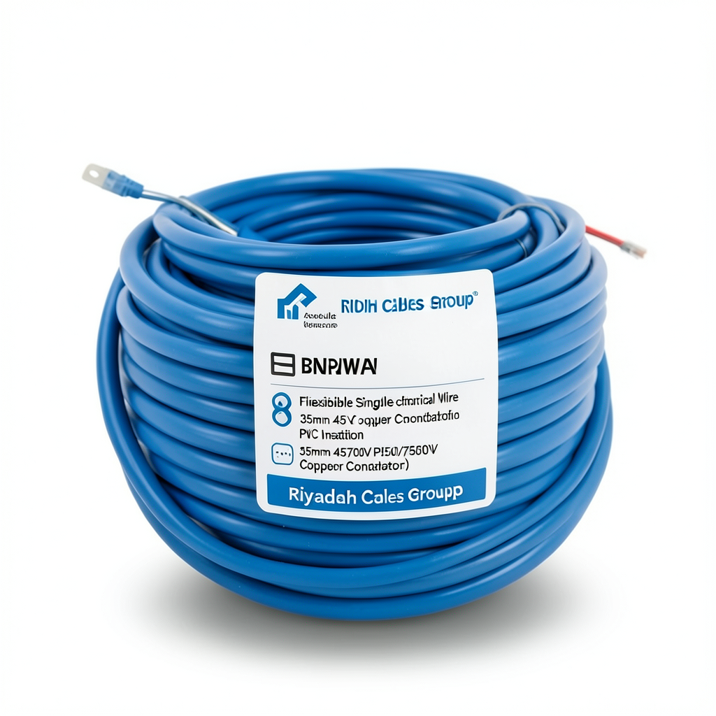 Flexible Single Electrical Wire 35mm 450/750V Copper Conductor PVC Insulation Blue | Riyadh Cables Group