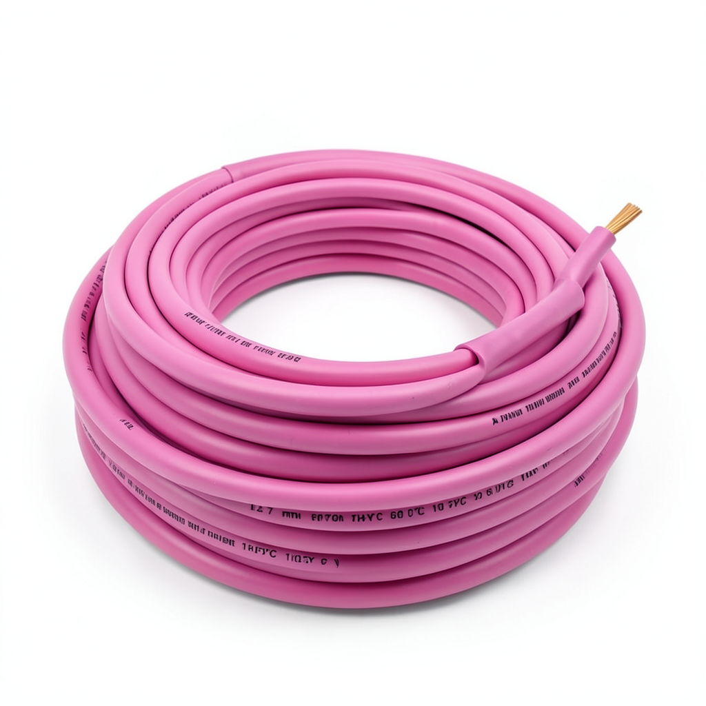 كابل نحاس THHN/THWN قطر 12.7 مم 600 فولت 500 قدم وردي عزل PVC 105° | شركة الفنار