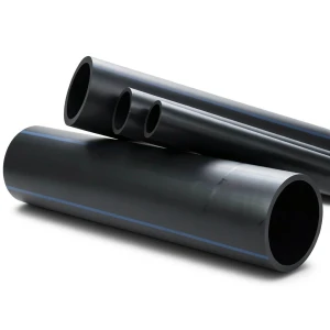 انابيب HDPE ضغط اسمي 20 بار PE 100، قطر خارجي 315 مم SDR 9، لون اسود
