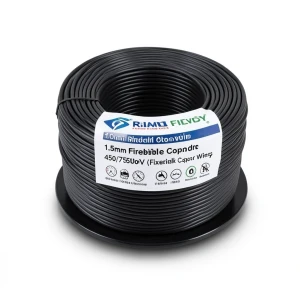 سلك 1.5mm نحاس شعر مرن 450/750 فولت 100 متر لون أسود | مجموعة كابلات الرياض