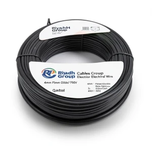 4mm Flexible Copper Electrical Wire, 450/750V, 100m Coil, Black | Riyadh Cables Group