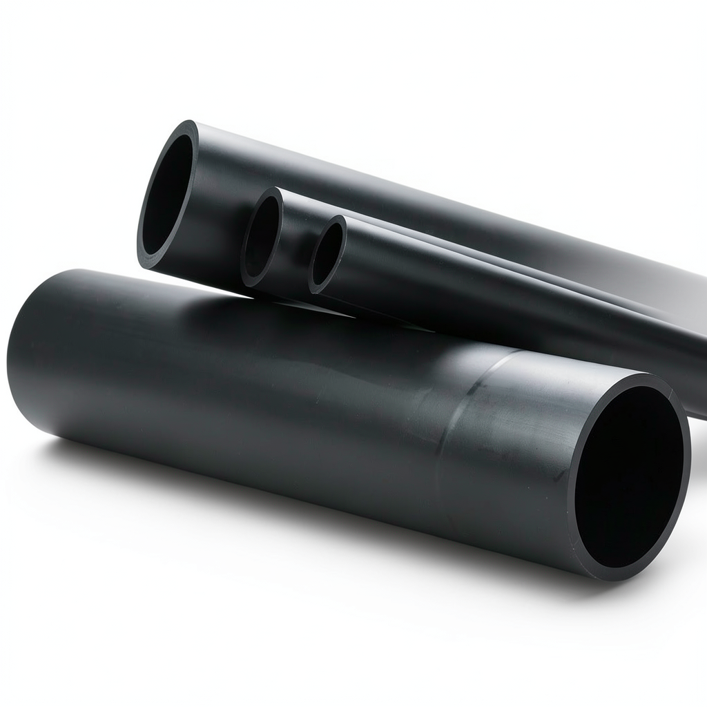 مواسير HDPE ضغط 10 بار PE 100 قطر خارجي 225 مم سماكة 13.4 ملم لون اسود