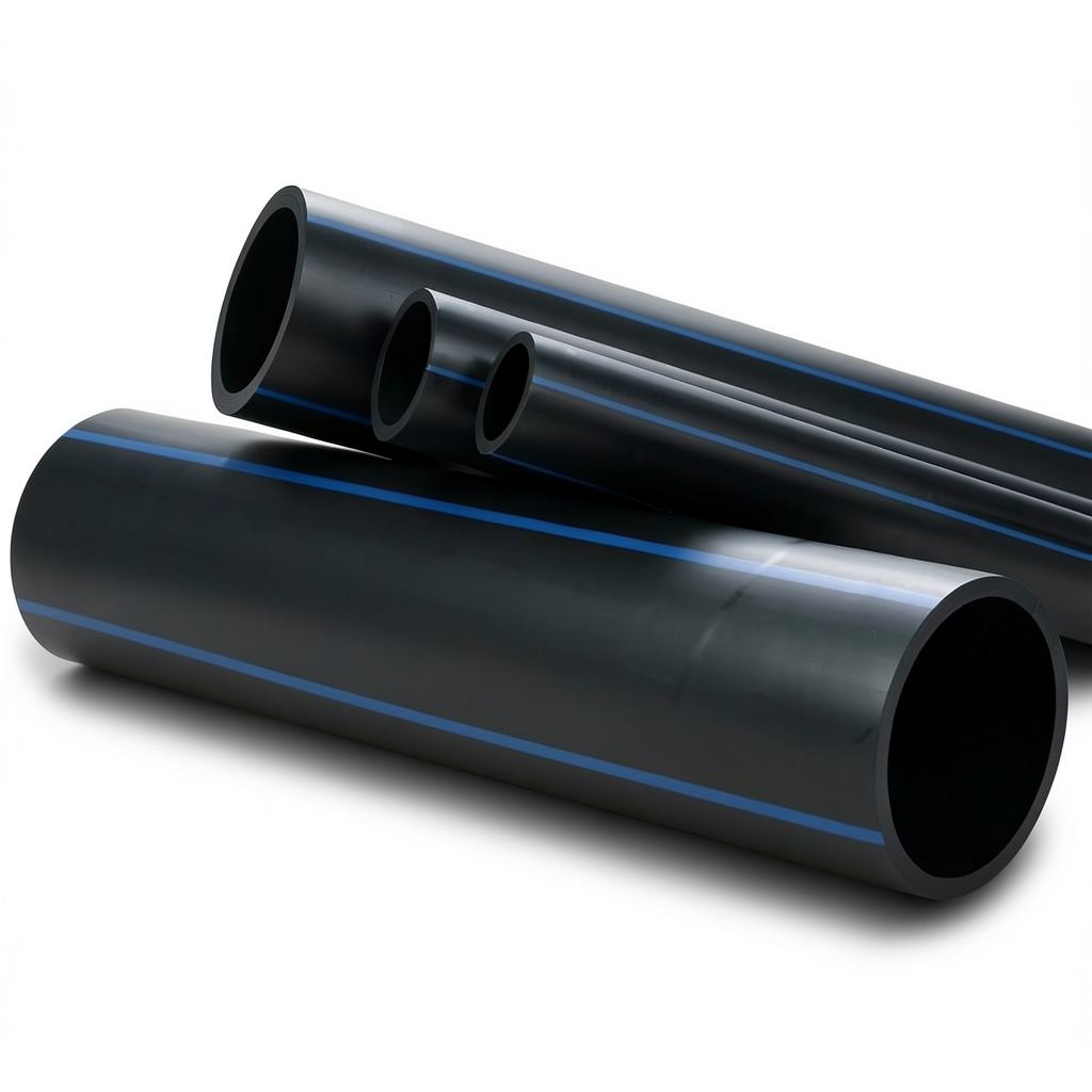 مواسير بلاستيك HDPE ضغط 10 بار [PE 100] قطر خارجي 250 مم سماكة 14.8 مم لون أسود