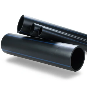 High Density Polyethylene Pipe Pressure 10 Bar PE 100 Size 280 mm Black