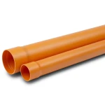 مواسير بلاستيك UPVC ضغط 160 psi مقاس 8 إنش سماكة 9.45 مم لون برتقالي بني