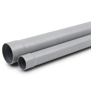 مواسير بلاستيك UPVC مقاس 3 إنش سمك 2.67 مم ضغط 100 psi لون رمادي