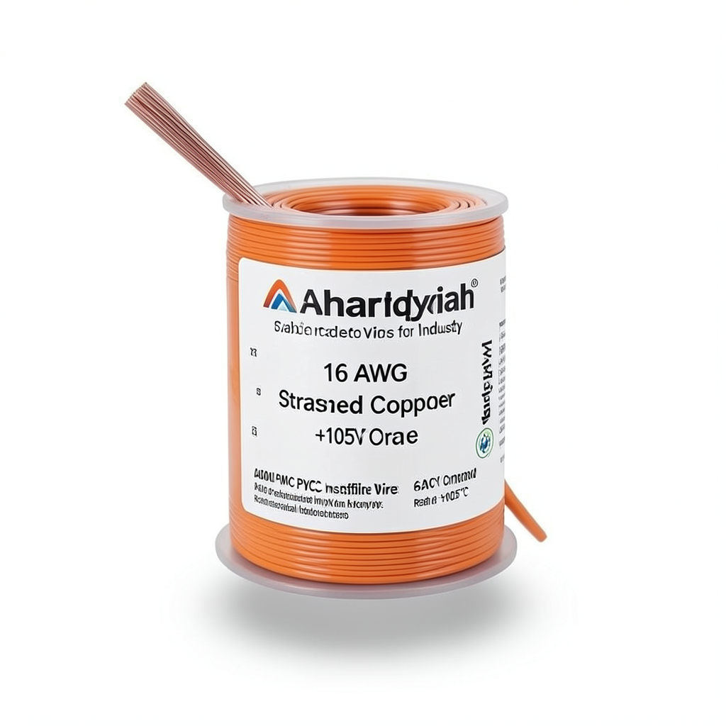 سلك نحاس مجدول 16 AWG، 600 فولت، معزول PVC +105°C برتقالي | شركة كابلات الشرقية للصناعة
