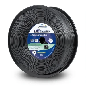 4 AWG Stranded Copper American Electric Wire, PVC Insulation 105°C, Black, 600V, 500 ft | Asharqiyah Cables Company for Industry