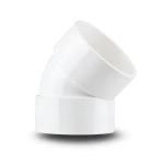 كوع UPVC زاوية 45° مقاس ¾ انش لون ابيض