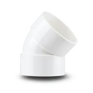كوع UPVC زاوية 45° مقاس ¾ انش لون ابيض